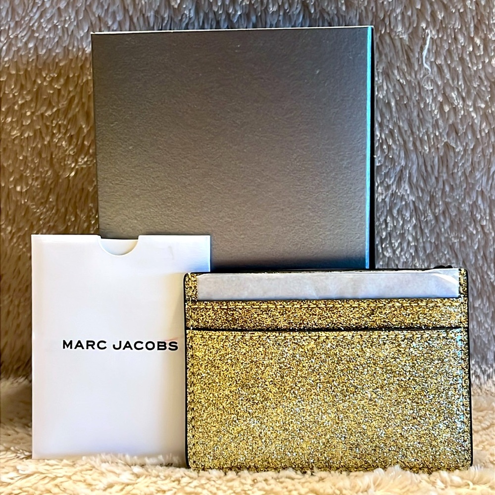 MARC JACOBS Glitter Trademarc Card Case - Picture 3 of 6